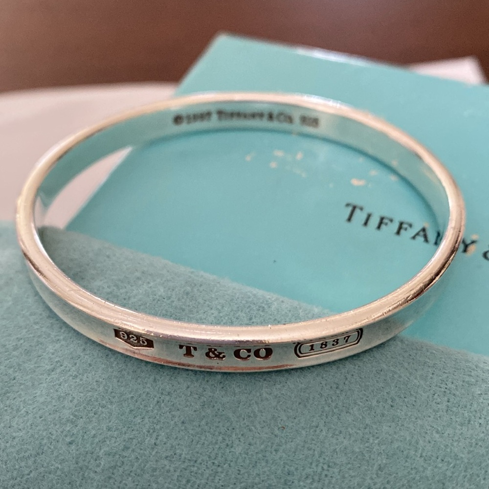 Tiffany sterling bangle bracelet - Picture 2 of 16